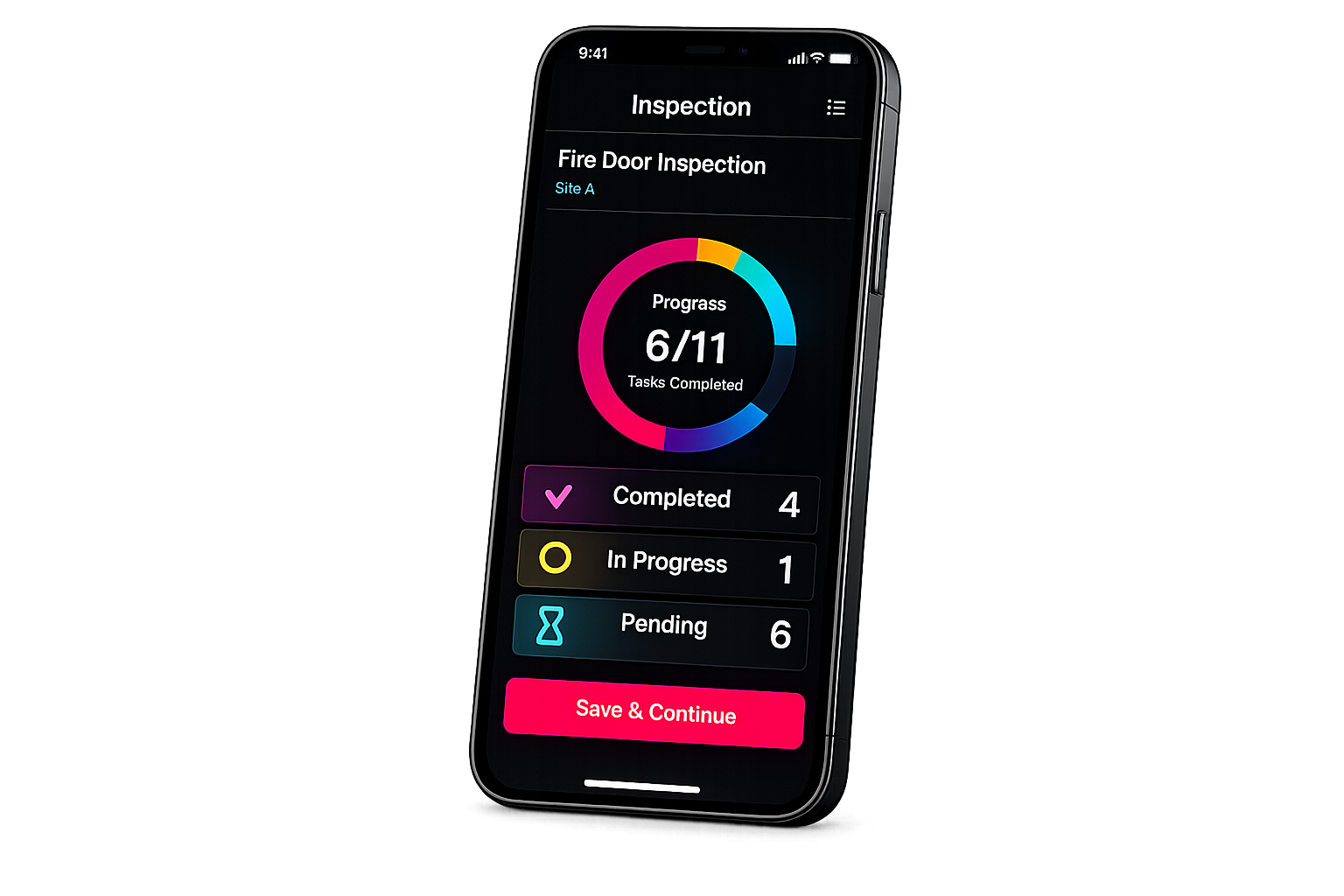 Mobile inspection software interface