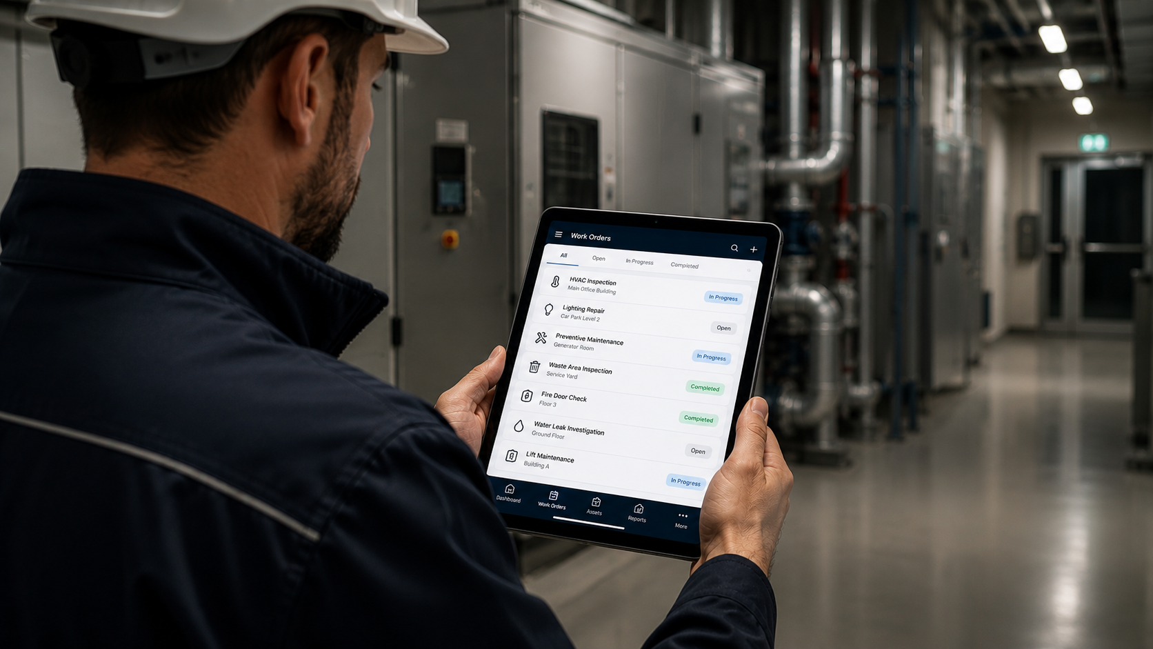 Facilities management software for multi-site inspections and maintenance